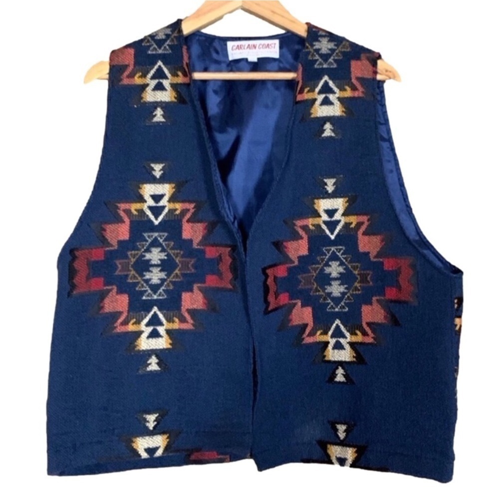 Vintage Carlain Coast Navajo blanket vest Calgary, Alberta, Canada Size Large
